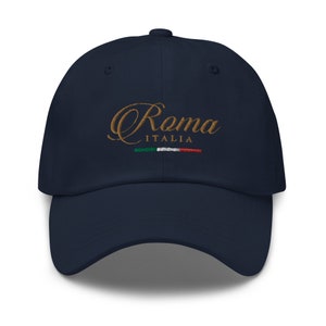 Roma Italia Baseball Hat | Italian Hat | Italy Hat | Rome Hat | Trendy Fashion | Travel Baseball Hat
