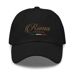 Roma Italia Baseball Hat | Italian Hat | Italy Hat | Rome Hat | Trendy Fashion | Travel Baseball Hat