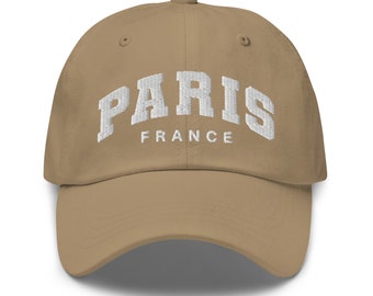 Embroidered Paris Baseball Hat (more colors) | Paris France Hat | Chic Hat | Athleisure Hat | Adjustable Hat | Dad hat