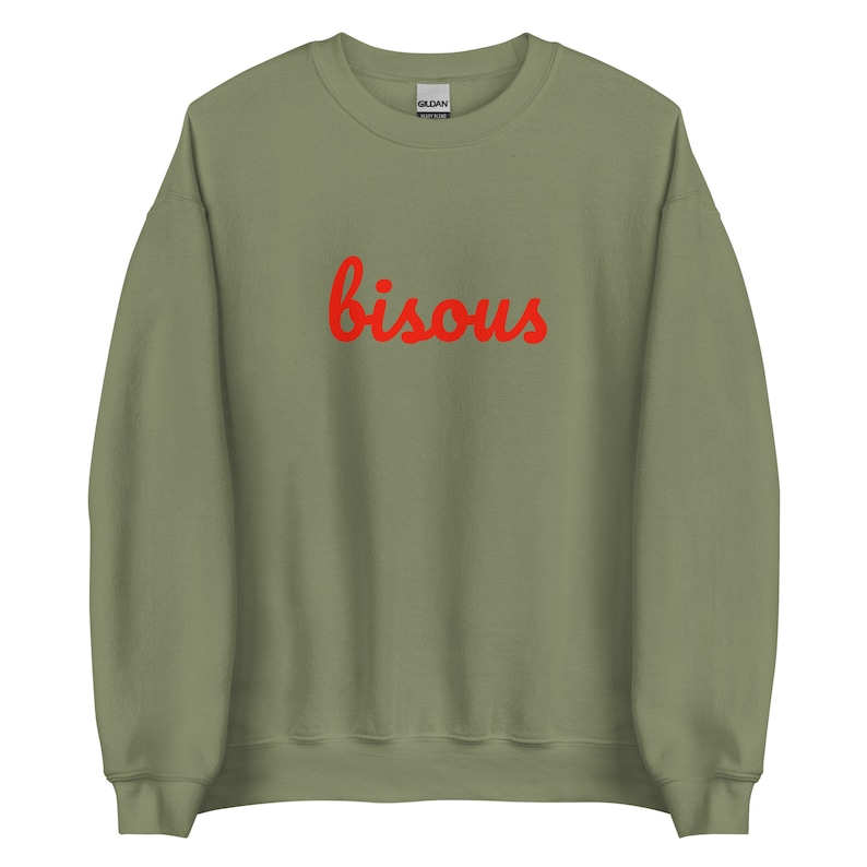 Bisous Sweatshirt | French Kiss Sweatshirt | French Slogan Sweatshirt | French Saying Shirt | French Shirt | Paris Shirt | French Sweatshirt