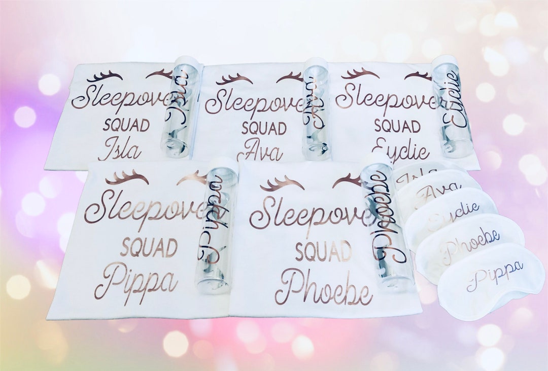 Personalised Birthday Sleepover Squad Sets. Birthday Party - Etsy