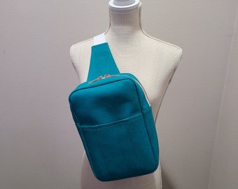 Turquoise cork crossbody sling