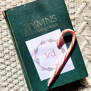 Family Advent cards with traditional Christmas carols (digital printable)