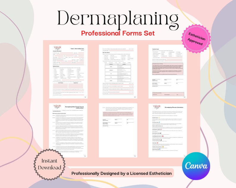 Editable/customizable | Dermaplaning Client Forms | Created by Licensed ...
