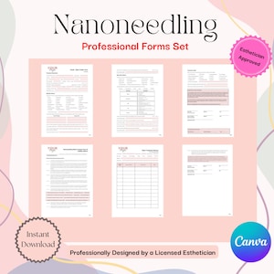 Editable/Customizable | Nanoneedling Forms | Client Intake, Consent, Record Keeping Professional Forms