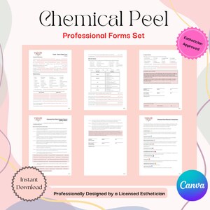 Editable/Customizable | Chemical Peel Forms | Intake Forms, Client Consent Forms | Printable Forms For Beauty Professional