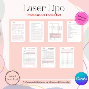 Editable/Customizable | Laser Lipo Forms | Client Intake, Consent, Record Keeping Professional Forms