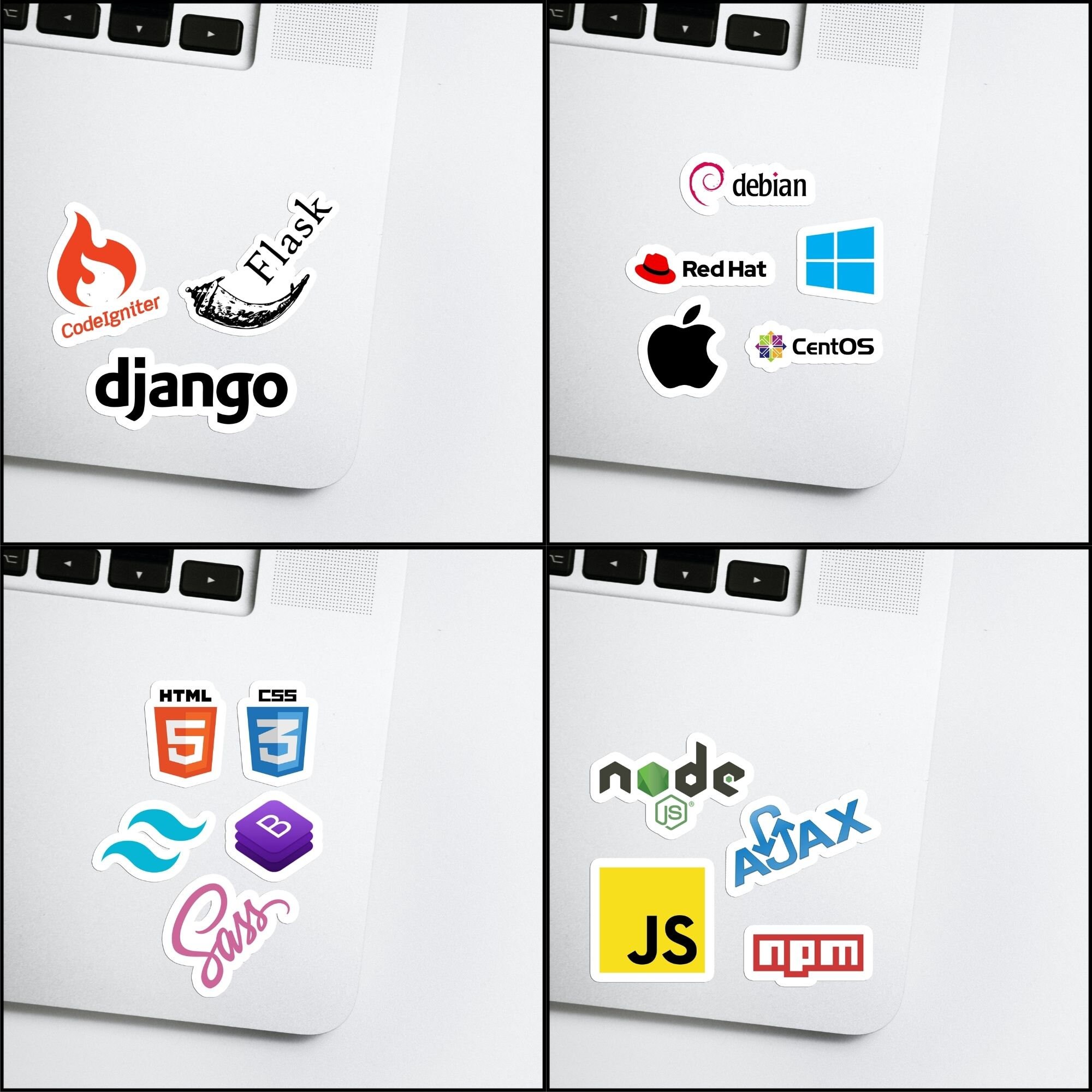 100 Pcs Programming Sticker Pack, Coding Stickers, Software Stickers ...