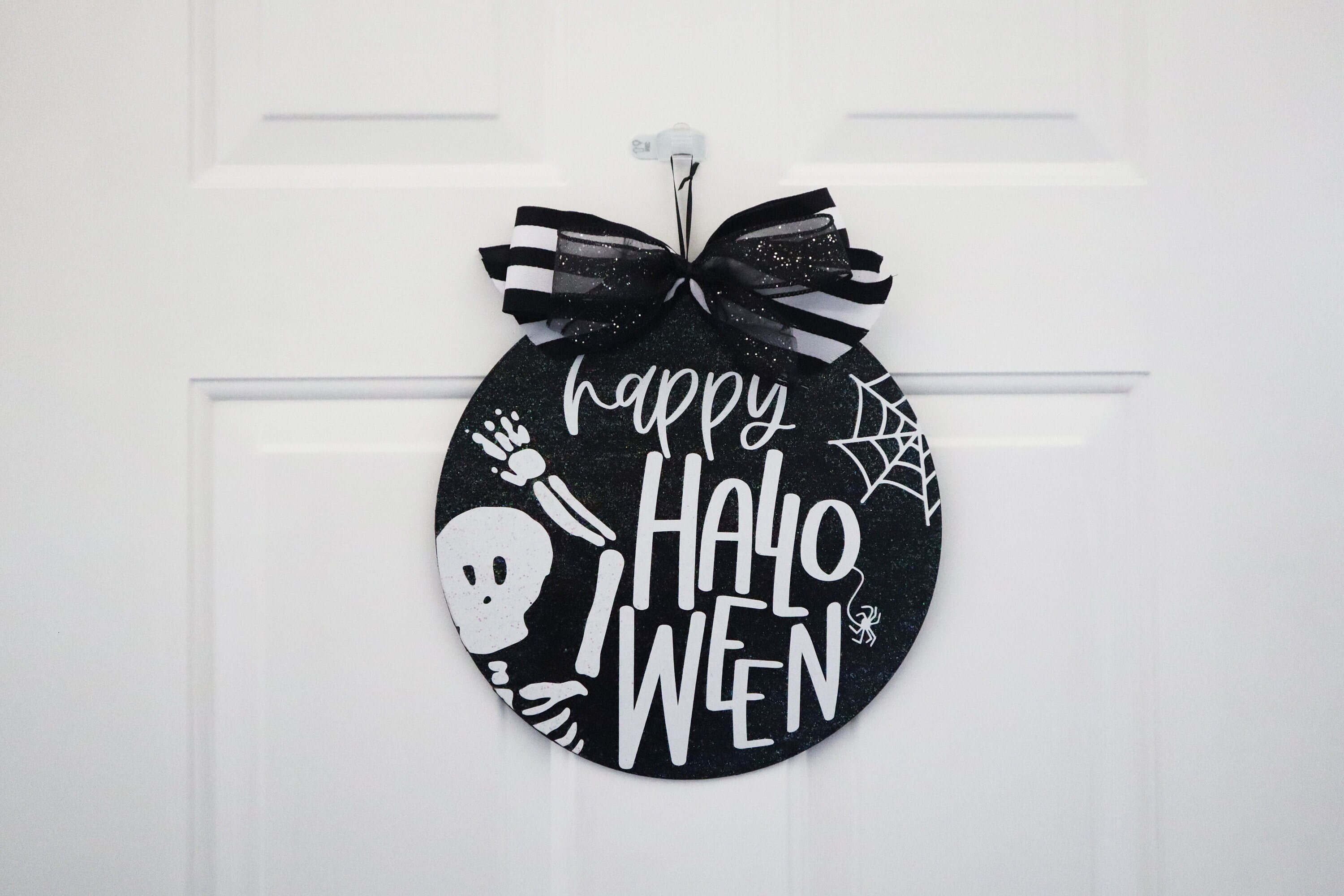 Happy Halloween Door Hanger Halloween Front Door Wreath Etsy