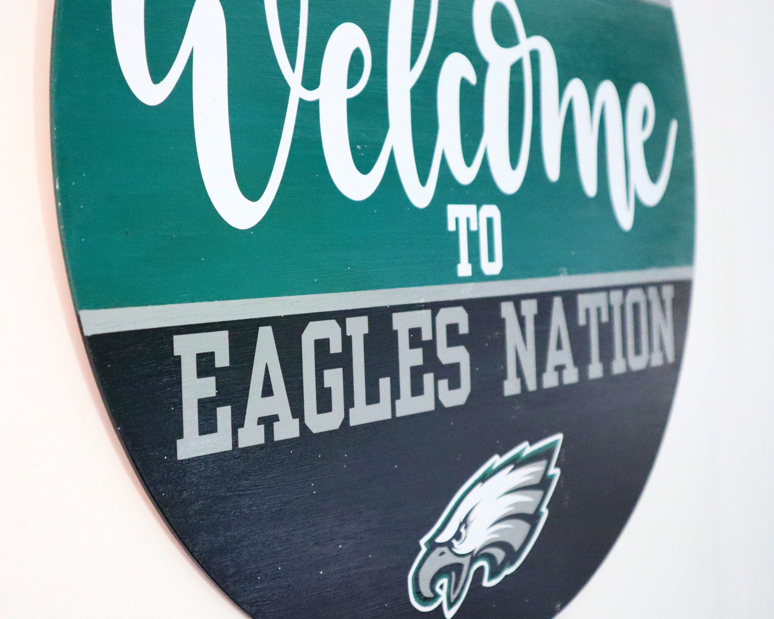 Philadelphia Eagles Wood Sign Football Door Sign NFL Wreath - Etsy