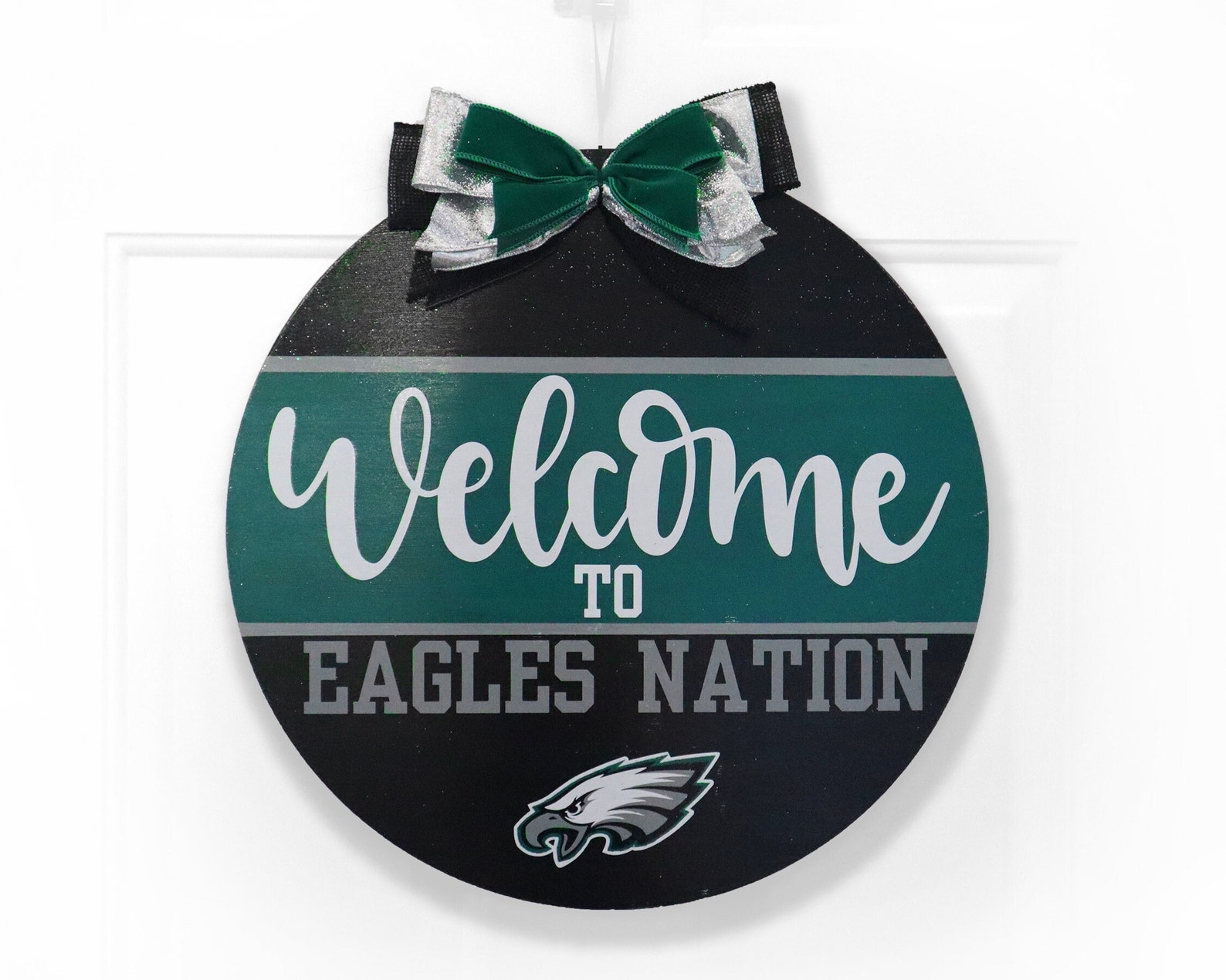 Philadelphia Eagles Wood Sign Football Door Sign NFL Wreath - Etsy