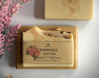 Bombshell Handmade Soap: Grapefruit Buttermilk Cold Process