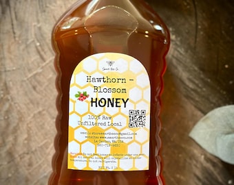 Raw Unfiltered Honey: Local Blackberry Wildflower or Hawthorn Blossom