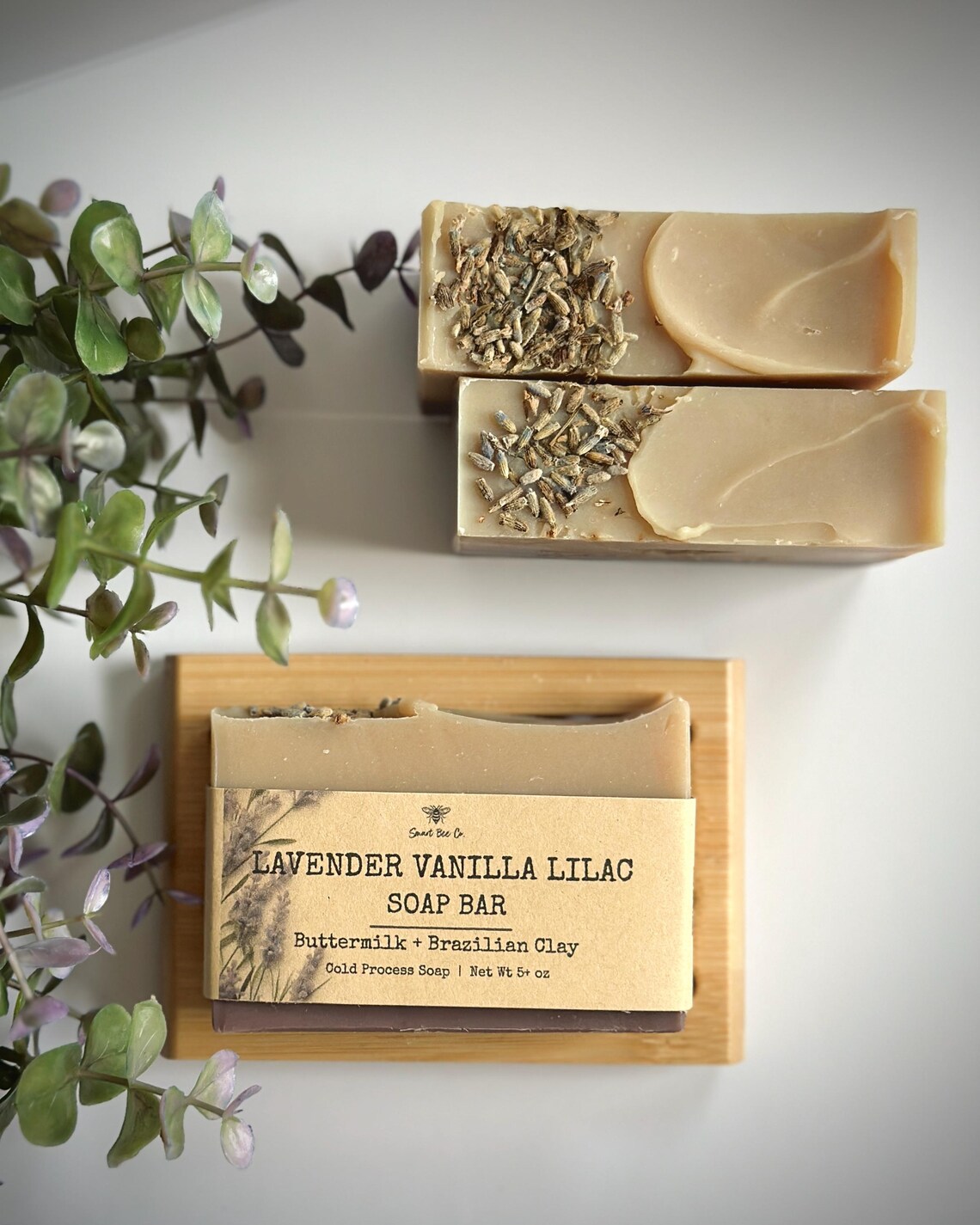 Lavender Vanilla Lilac Hand Body Soap Bar Handmade Cold Process ...