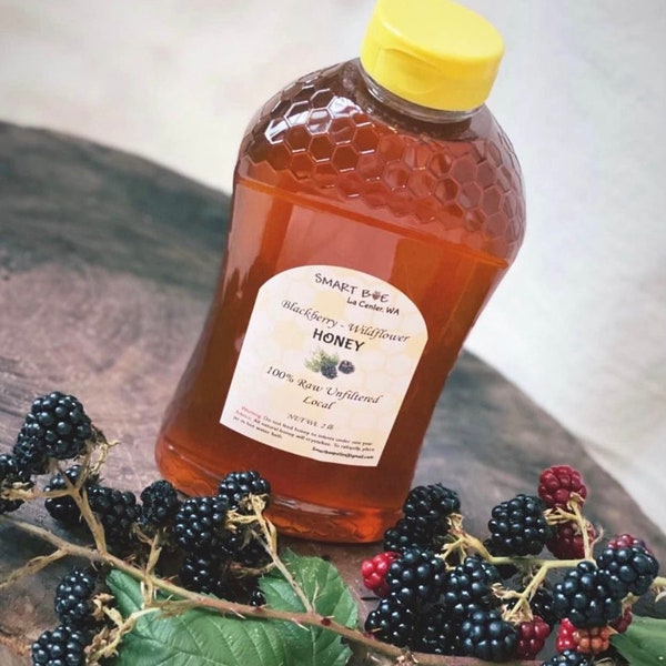 Pure Honey Fresh Local Unfiltered Natural Honey Gift Idea Glass Jar 6 oz Squeezable Bottle 1 lb or 2 lb