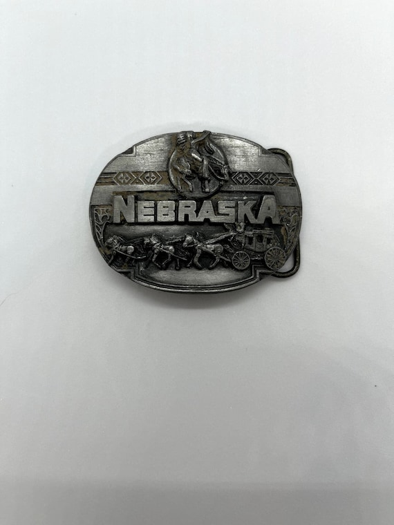 Nebraska State Belt Buckle Stagecoach Siskiyou Co.