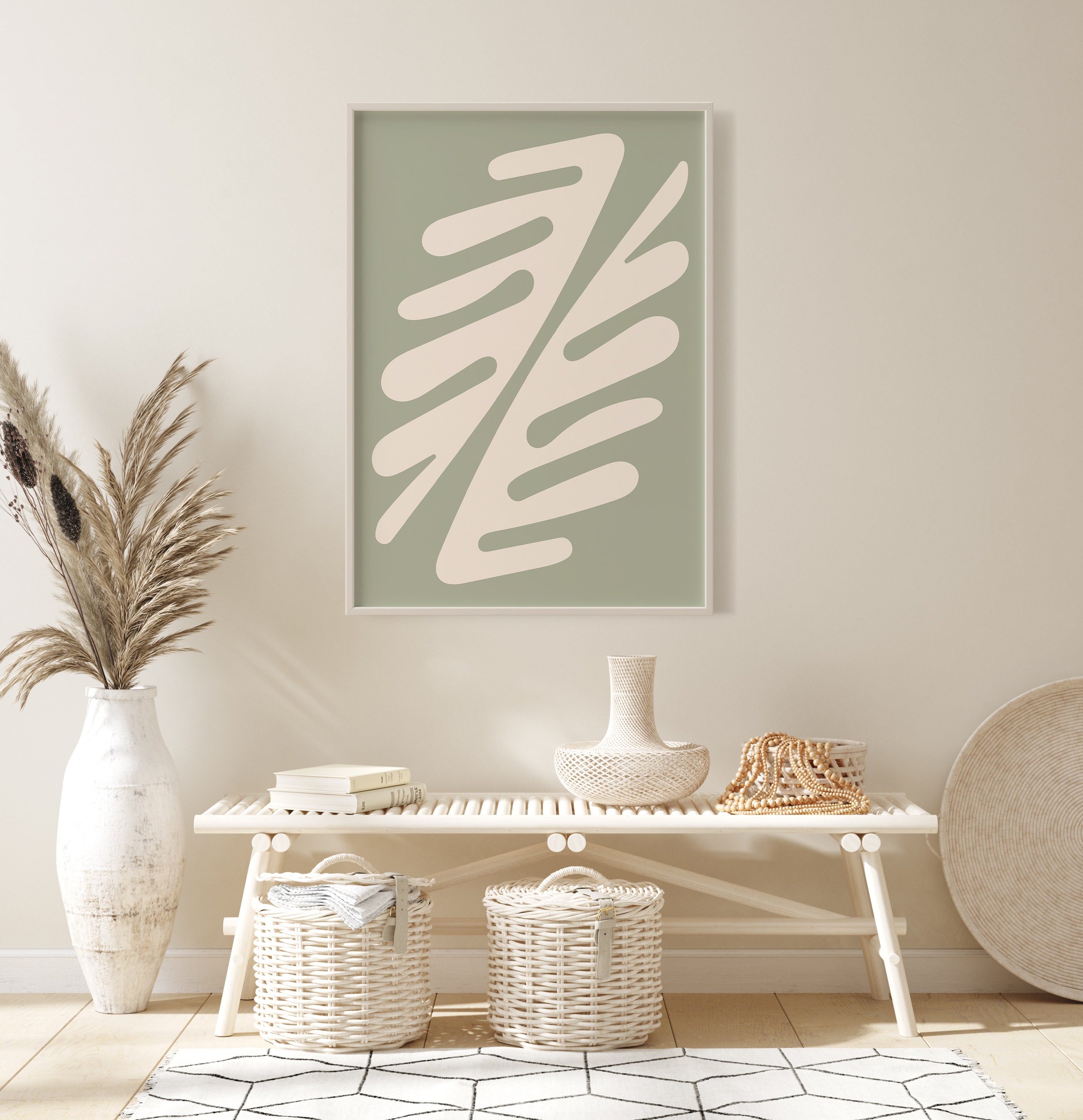 Sage Green Wall Art Gallery Wall Art Set of 6 Boho Botanical - Etsy