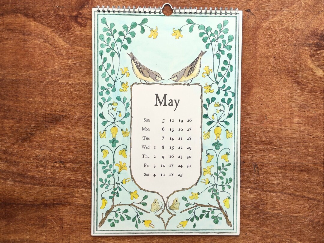 2024 Wall Calendar. Large Hanging Cottagecore Calendar. Etsy