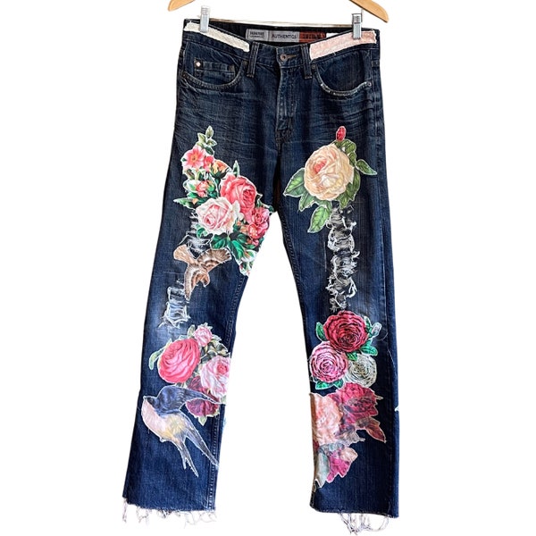 Embellished Jeans - Etsy