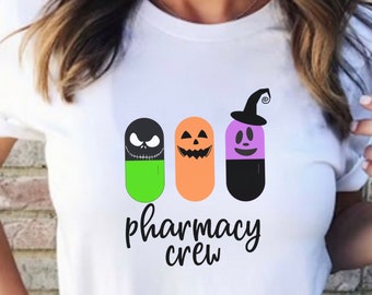 Apotheker Halloween Tee, Apotheek Tech Halloween Shirt, Apotheek Halloween Tshirt, Gezondheidszorg Halloween Party, Matching Apotheek Halloween
