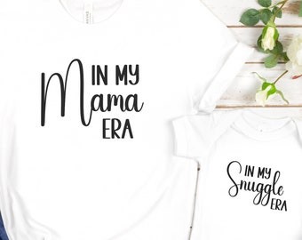 Nieuwe babycadeau voor nieuwe moeder cadeau, bijpassende moeder en baby, Swiftie moeder shirt, moeder tijdperk sweatshirt, mama tijdperk shirt, nieuwe baby outfit, baby tijdperk