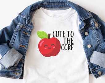 Schattig naar de Core Kid Fall Shirt, Peuter Apple Picking Shirt, Broer of zus Matching Herfst Shirts, Baby Apple Picking Outfit