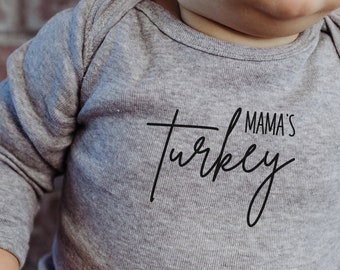 Mamas Turchia camicia per abiti per bambini del Ringraziamento, primo vestito del Ringraziamento per fratelli, camicia a maniche lunghe Toddler Boy Thanksgiving
