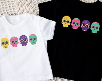 Sugar Skull Shirt, Peuter Halloween Tee, Baby's Eerste Halloween Outfit, Broer halloween outfit, Dag van de Dode Tee, Dia de Los Muertos