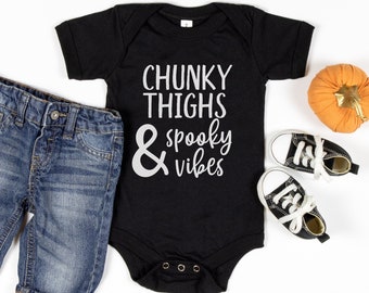 Spooky Vibes Baby, Chunky Dijen Baby Outfit, Baby's Eerste Halloween, Cute Halloween Bodysuit, Baby Boy Halloween, Baby Girl Halloween