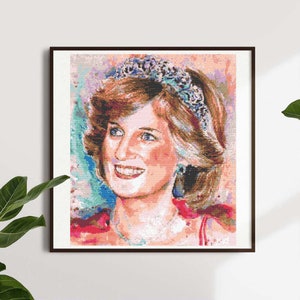Lady Diana Cross Stitch Pattern Digital PDF