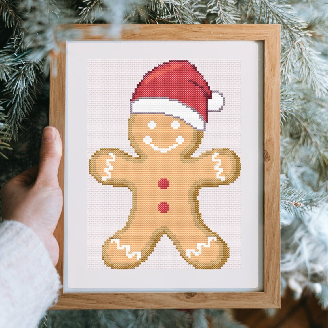 Chirstmas Gingerbread Man Pattern Print Crossbody Bags