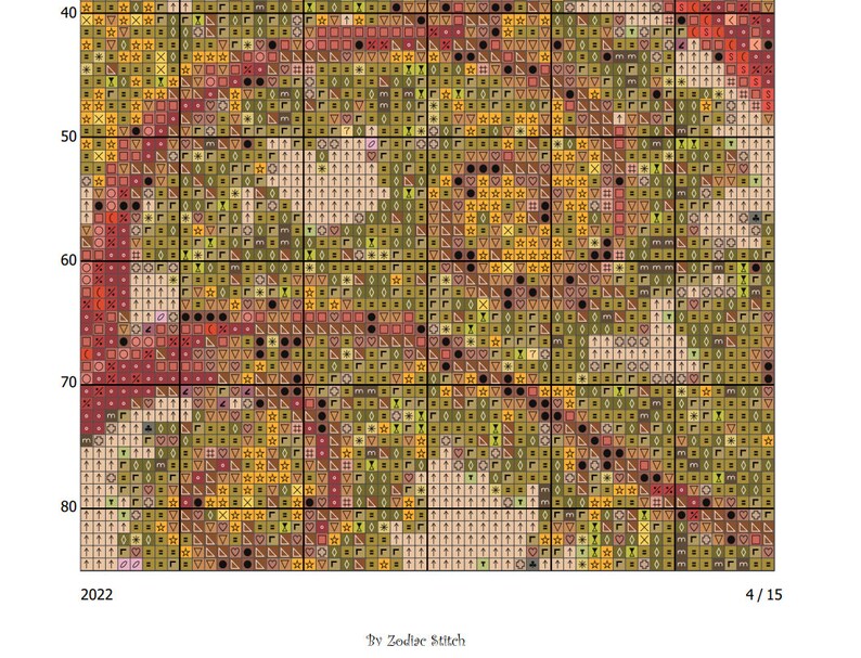 Tree of Life Modern Art Cross Stitch Pattern Digital PDF Etsy