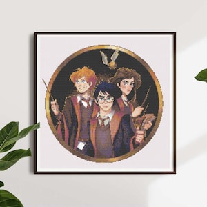 Wizard Trio Cross Stitch Pattern Digital PDF