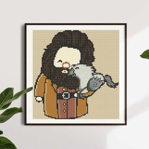 Half-giant Warden of the Witchcraft and Wizardry Cross Stitch Pattern Digital PDF