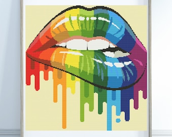 Pride Month LGBTIQ+ Cross Stitch Pattern Digital PDF