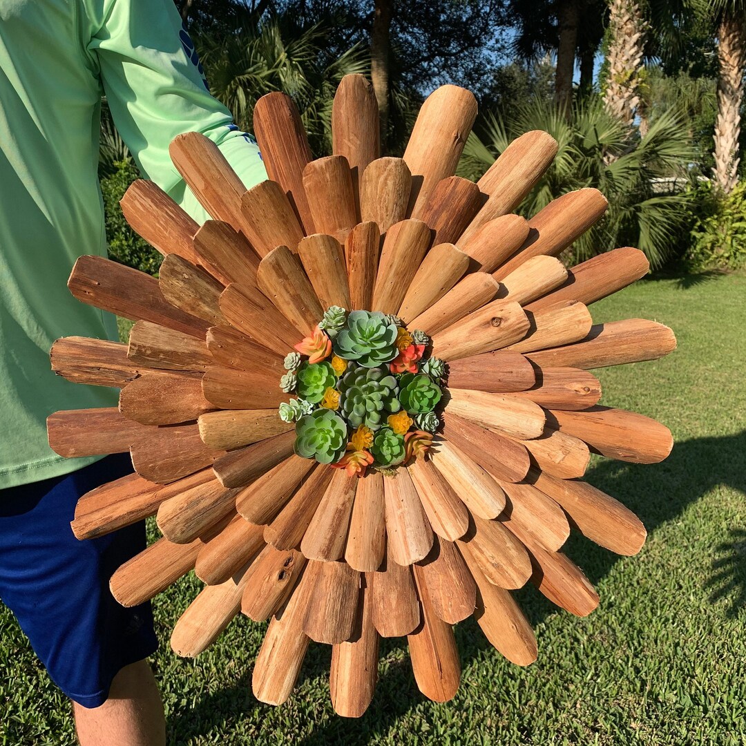 Faux/artificial Succulent Wall Hanging on Driftwood Driftwood Etsy