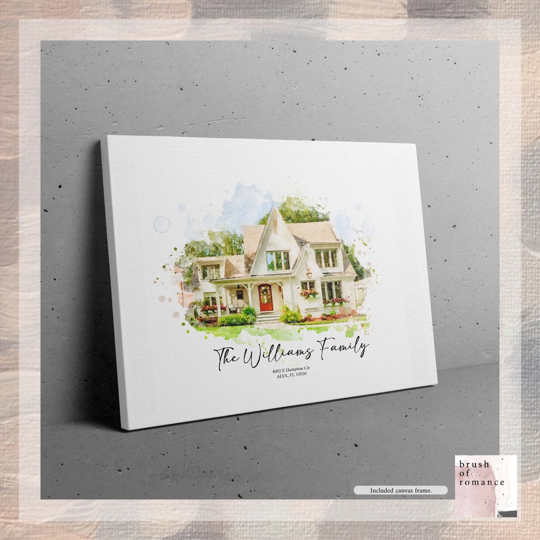 Personalized Watercolor House Portrait / House Portrait From Photo ...