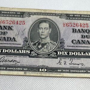 Bank of Canada 10 Dollar George VI. 1937