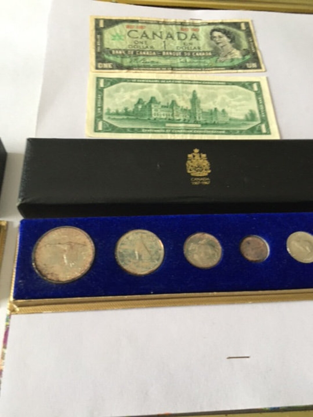1967 Canadian Centennial Coin and Dollar Bill Set Etsy