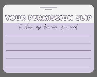 Your permission slip digital print / art by a therapist / rooted branches / digital art / self love and acceptance