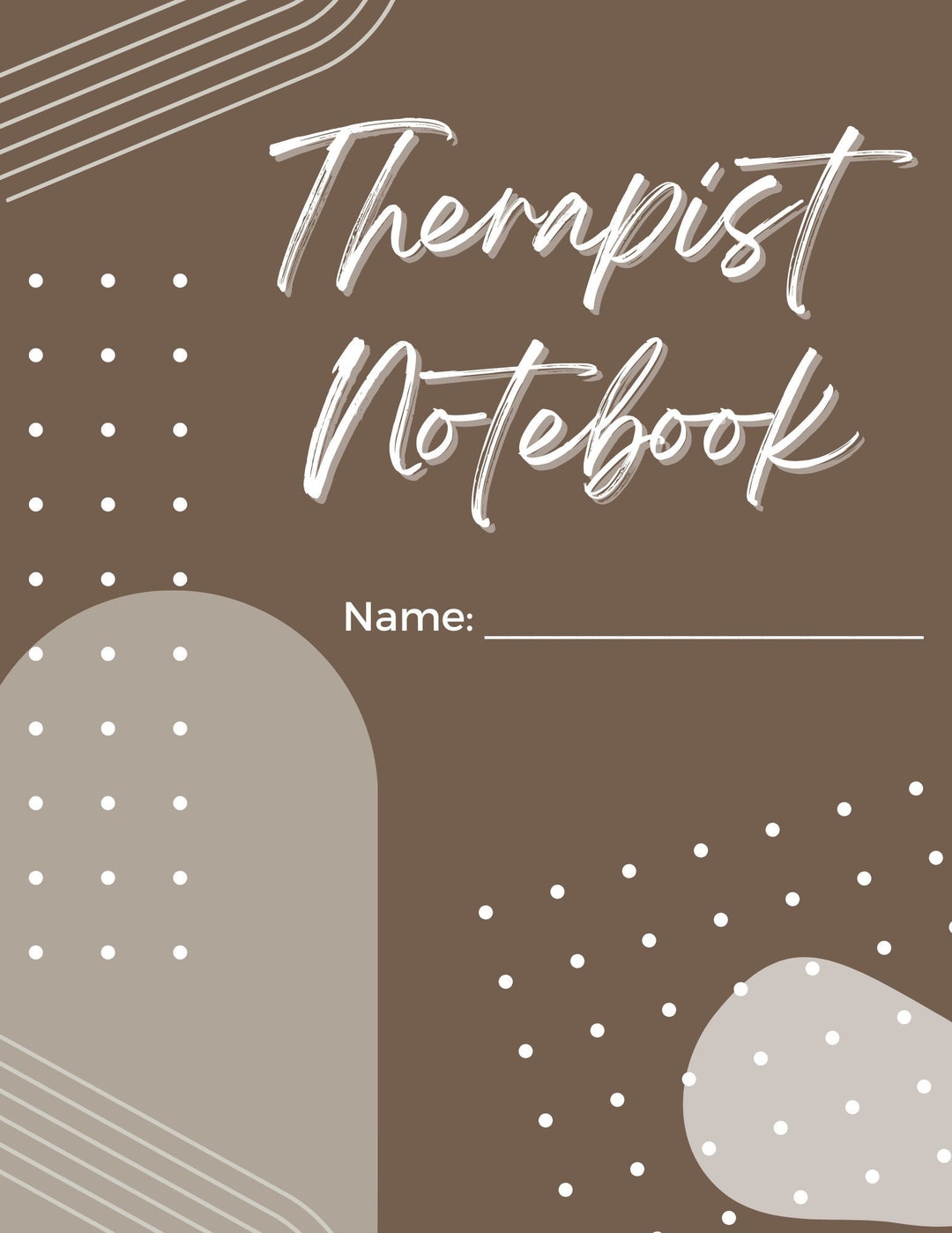 Therapist Notebook / Digital Notebook for Therapist / Therapist Tools
