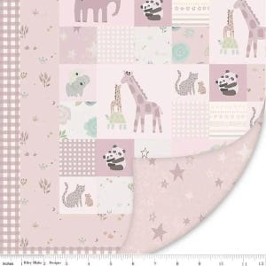 Pink Double Lush Velvet 58/60&quot; Pink Safari Stargazing
