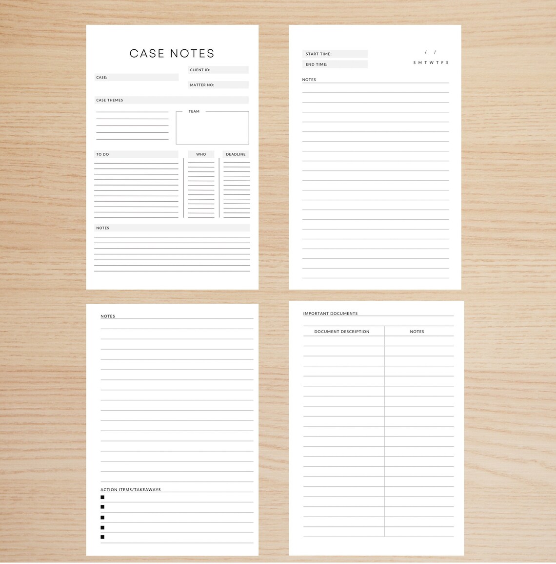 Simple Black and White Lawyer Planner Lawyer Case Planner Etsy