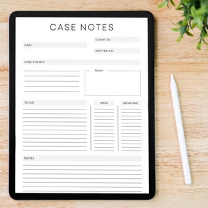 Simple black and white lawyer planner | lawyer case planner | planner specially designed for lawyers