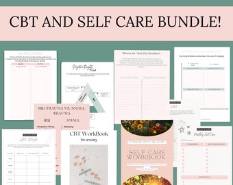 holistic health, anxiety, mindfulness, natural medicine, mind body, worksheets, self care printables, therapy bundle, challenge, breathing