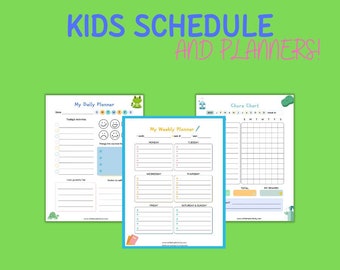 daily planner, chore chart, school planner, routine checklist, to do list, summer fun, adhd bundle, kindergarten, first grade, homeschool