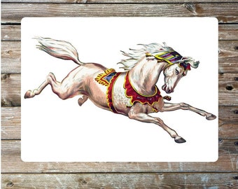 Circus horse metal sign plaque