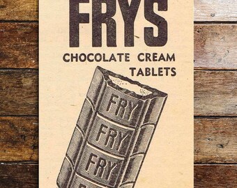 Frys chocolates cream tablets metal sign