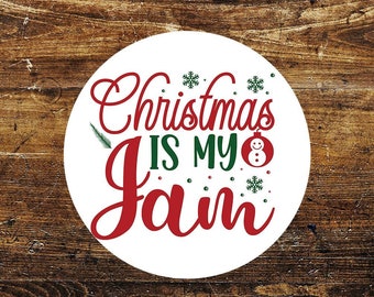 Christmas is my jam circle metal sign