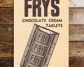 Frys chocolates cream tablets metal sign